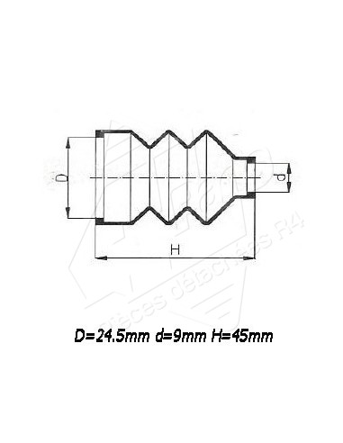 SOUFFLET MAITRE CYLINDRE DE FREIN 1ER MODELES