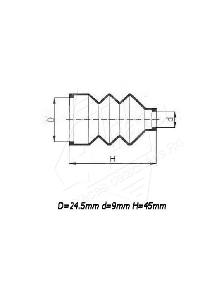 SOUFFLET MAITRE CYLINDRE DE FREIN 1ER MODELES