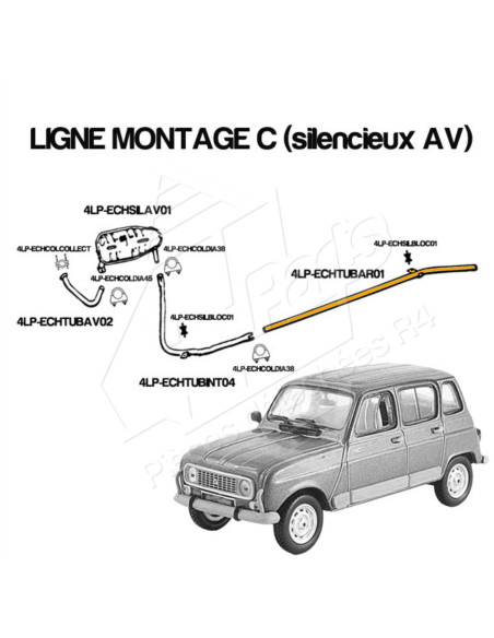 TUBE D'ECHAPPEMENT ARRIERE MODELE 1