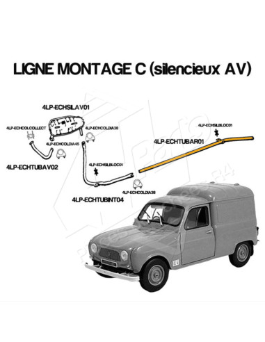 TUBE D'ECHAPPEMENT ARRIERE MODELE 1