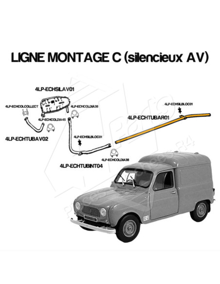 TUBE D'ECHAPPEMENT ARRIERE MODELE 1