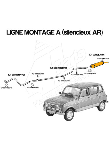 SILENCIEUX D'ECHAPPEMENT MONTAGE ARRIERE