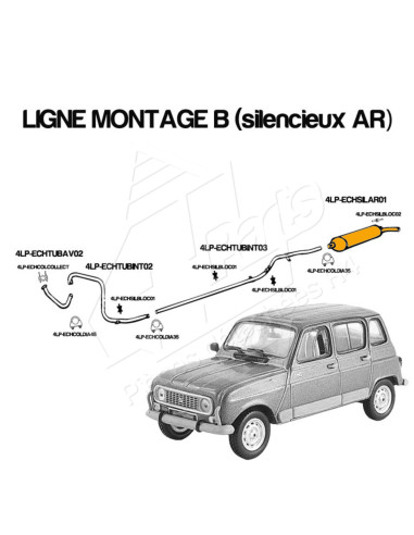 SILENCIEUX D'ECHAPPEMENT MONTAGE ARRIERE