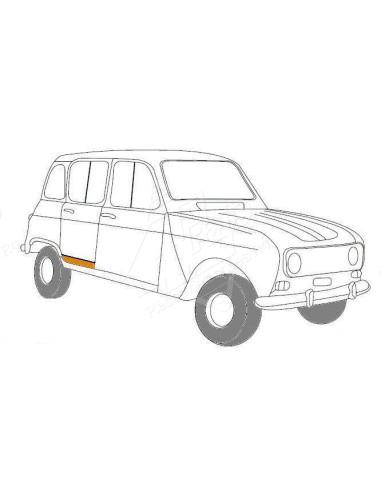 PANNEAU DE BAS DE PORTE ARRIERE DROIT