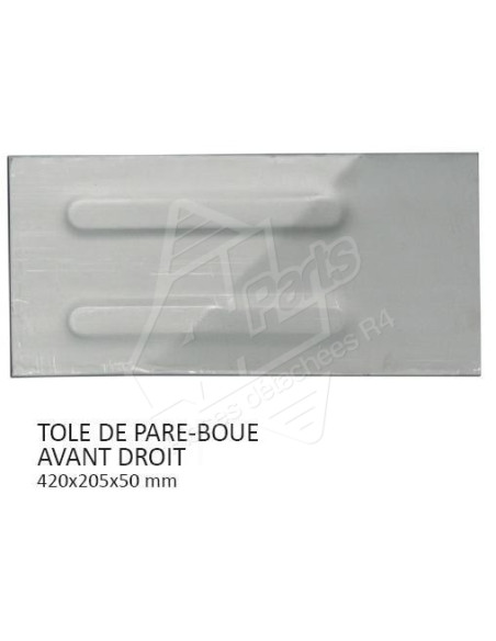 TOLE DE PARE BOUE AVANT DROIT